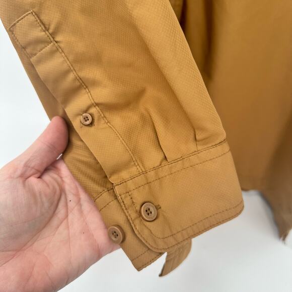 GameGuard Outdoors Shirt Mens XL WEBB FARM Logo Tan Vented Fishing Hunting - Picture 7 of 9